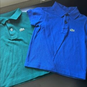 Lacoste Polo Shirts Blue and Green Classic Style